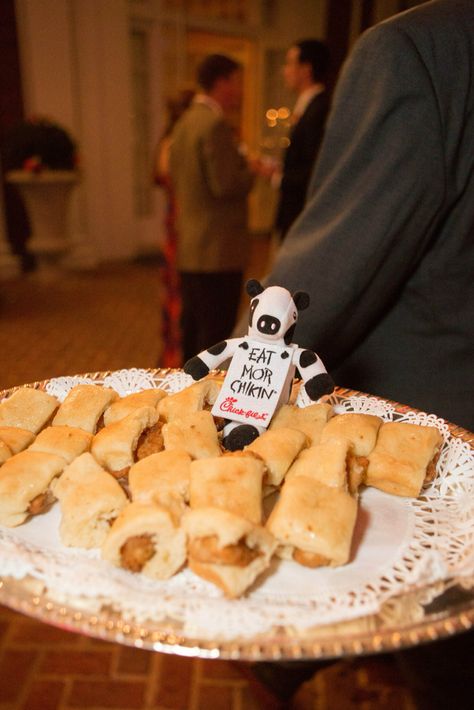 Chick Fil A • Wedding reception late night food idea Chick Fil A Wedding, Eat Mor Chikin, Late Night Food, Wedding Aesthetics, Purple Wedding Theme, Reception Food, Wedding After Party, Wedding Reception Food, Night Food