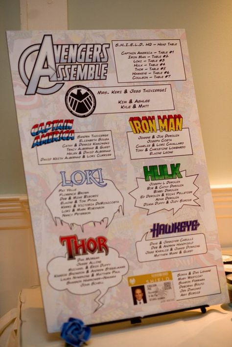 Marvel Wedding Theme, Avengers Wedding, Comic Wedding, Marvel Wedding, Comic Book Wedding, Nerd Wedding, Superhero Wedding, Geeky Wedding, Plan Wedding