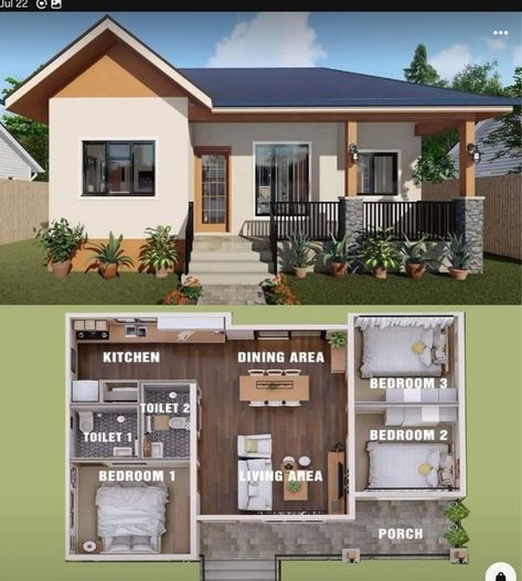 Two Bedroom Tiny House Plans, Floor Plan Bungalow, Barndominium Modern, Two Bedroom Tiny House, Barn Dominium, Modern Mexican Home, Stylish Living Room Ideas, Small Barn House, Decorate For Spring