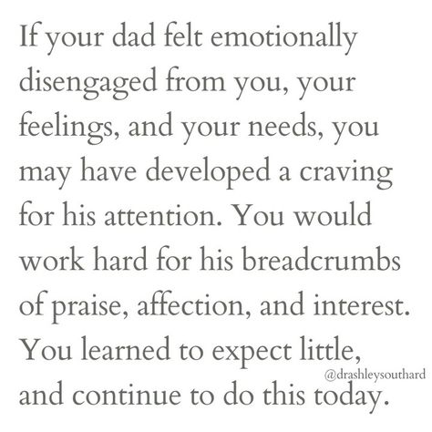 A note of hope and healing for all the Overfunctioning Women in Love carrying the heavy burden of 💔 unhealed father wounds 💔 May this post offer some insight into the psychology of how and why you experience love in such an unfulfilling and fractured way. And, more importantly, some guidance on how to find your way to a brighter, more joyful space within yourself. ✨ #happyfathersday #fathersday #fatherwounds #healingjourney #selfworth #overfunctioningwoman #innerchildhealing #selfhelp... Father Wounds In Women, Father Wound Healing, Overfunctioning Woman, Healing Era, Father Wound, Heavy Burden, Love Is Not Enough, Toxic Family, Inner Child Healing