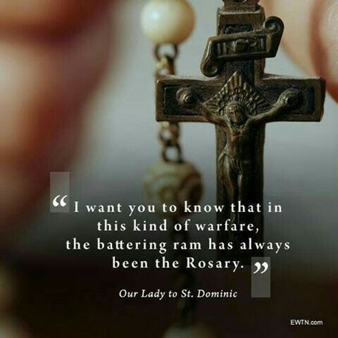 Rosary Quotes, Battering Ram, St Dominic, Mother Angelica, Pray The Rosary, Saint Dominic, Saint Quotes Catholic, Praying The Rosary, Holy Rosary