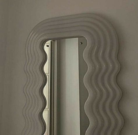 Minimal Mirror, Ultrafragola Mirror, Wavy Mirror, White Mirror, Minimalist Room, Mirror Designs, Chic Home, Room Aesthetic, My New Room