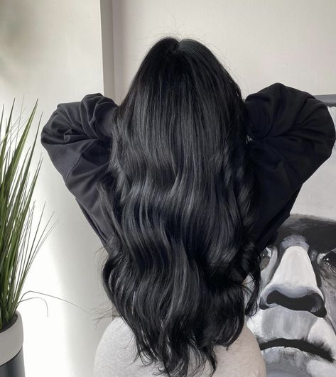 Black Onyx Hair Color, Dark Ash Black Hair, Darkest Black Hair, Smokey Black Hair, Cool Tone Black Hair, Cool Toned Black Hair, Pitch Black Hair, Jet Black Hair Color, Ash Black Hair