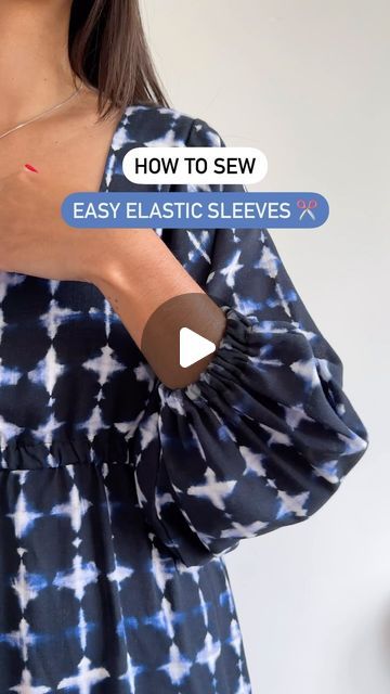 Tammy Johal on Instagram: "Let’s make these easy elastic sleeves! 🫶🏽✂️ 

I used some 1/2” wide elastic and a viscose linen fabric to make this dress. This is such an easy way to sew elastic sleeves that are comfy and stylish! I used my @brothersewinguk Innov-is VQ4 machine and my Raj Dress sewing pattern to create the perfect summer dress! 😍 What do you think? #ad 

@brothersewinguk @brothersewingcraft #Atyourside #BrotherAmbassador #BrotherAtYourSide #learntosew #sewing #sewingproject #sewingtutorial #dressmaking #fashiondesign #howtosew #sewinghack #tammyhandmaderaj" How To Add Elastic To A Dress, Elastic Sleeves, How To Sew Sleeves On A Dress, Fitting Sleeves Sewing Tutorials, Viscose Dress Pattern, How To Sew Elastic In Sleeves, Sew Shirred Dress, Sewing Sleeves, Add Sleeves