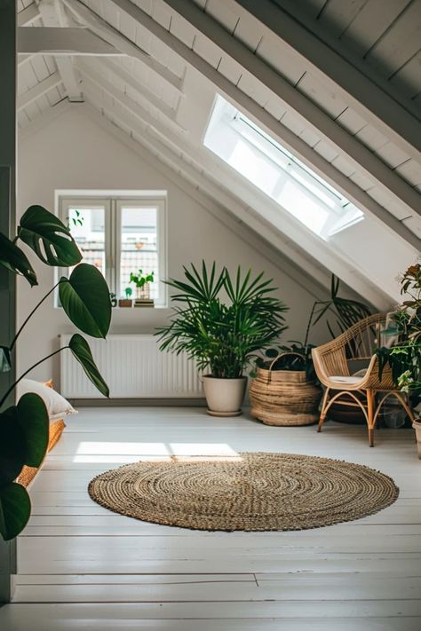 Transform Your Small Attic with Low Ceiling Ideas Slanted Ceiling Entryway, White Attic Room, Japandi Attic, Slanted Room Ideas, Attic Spaces Low Ceiling, Attic Ceiling Ideas, Attic Ideas Low Ceiling, Low Ceiling Attic Ideas, Small Attic Ideas Low Ceilings