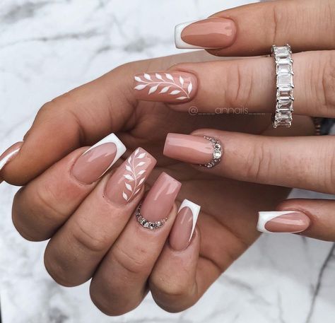 Nude And White Nails, Gel Overlay Nails, Dance Nails, Neural Pathways, Hoco Nails, Overlay Nails, Engagement Nails, Wine Nails, Cow Nails