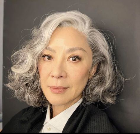 Grey Curly Hair, Wavy Hairstyles Medium, Kenneth Branagh, Michelle Yeoh, Oh My God, Hair Reference, Aging Beautifully, Walk Of Fame, Female Poses