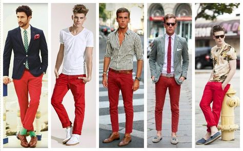 How to Wear Chinos (Men's Style Guide) - The Trend Spotter Nantucket Red Pants Men Outfit, Red Pants Fashion, Chinos Outfit, Red Trousers Outfit, Red Pants Men, Chinos Men Outfit, Trousers Outfit Men, Band Clothes, Red Pants Outfit