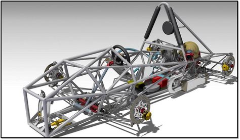 Fastway Formula Student Formula SAE racing car design CAD Model Formula Student, Car Fabrication, Go Kart Frame Plans, Student Car, Go Kart Frame, Chassis Design, Go Kart Plans, Tube Chassis, Chassis Fabrication