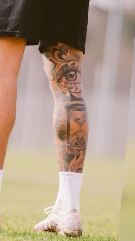 Men’s Thigh Sleeve Tattoo, Men’s Forearm Sleeve, Leg Sleeve Tattoo Men, Leg Sleeve Ideas, Calf Sleeve Tattoo Men, Tattoos For Men Unique, Leg Sleeve Tattoo Male, Calf Sleeve Tattoo, Leg Tattoos For Men