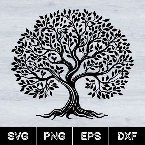 Tree Siloutte, Oak Tree Svg, African Trees Silhouette, Oak Tree Illustration, Tree Silhouette Svg, Baobab Silhouette, Oak Tree Silhouette Svg, Oak Tree Silhouette, Cut Picture