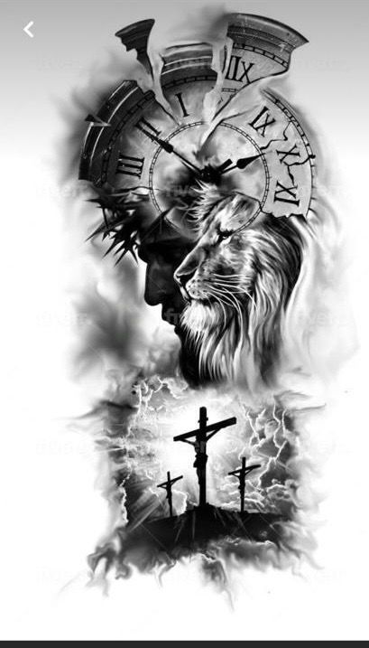 Jesus Tattoo Sleeve, Christus Tattoo, Jesus Tattoo Design, Biblical Tattoos, Half Sleeve Tattoos Drawings, Christ Tattoo, Lion Tattoo Sleeves, Christian Sleeve Tattoo, Realistic Tattoo Sleeve