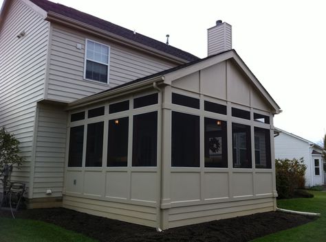 bottom exterior option - simple, nice, clean looking *easy* Screen Porches, Porch Interior, Porch Enclosures, Porch Life, Porch Fireplace, Pergola Curtains, Porch Windows, Porch Remodel, Porch Colors