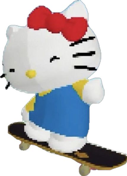 Hello Kitty On A Skateboard, Hello Kitty Skateboarding, Hello Kitty Skateboard, Love Profile, Love Profile Picture, Retro Game, Retro Gaming, Skateboarding, I Tattoo