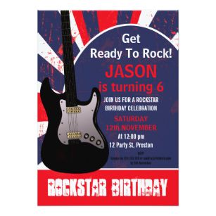 Music Birthday Invitation, Rock Star Birthday Party, Rock Star Guitar, Rockstar Costume, Guitar Birthday, Star Guitar, Rock And Roll Birthday, Rockstar Birthday, Rock Star Birthday