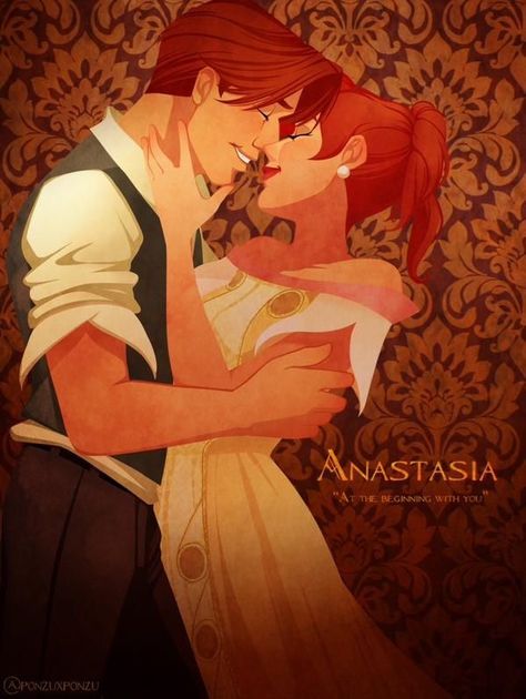 Anya and Dimitri Anya Anastasia, Dimitri Anastasia, Disney Anastasia, Anastacia Disney, Anastasia 1997, Anastasia Fanart, Anastasia Movie, Non Disney Princesses, Princess Anastasia