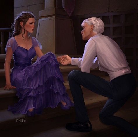 Hermione granger and draco malfoy fanart yule ball #dramione #fanart #fanfiction #harrypotter Hermione Fan Art, Clary Y Jace, Draco And Hermione Fanfiction, Draco Malfoy Fanart, Dramione Fan Art, Draco And Hermione, Draco Harry Potter, Harry Potter Ships, Harry Potter Drawings