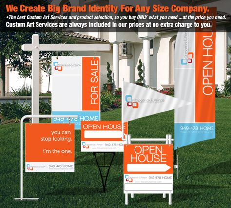 real estate signs - Google Search Real Estate Yard Signs, Realtor Signs, Open House Signs, Real Estate Signs, Real Estate Logo Design, Cleaning Business Cards, Logo Real, Real Estate Branding, Cleaning Business