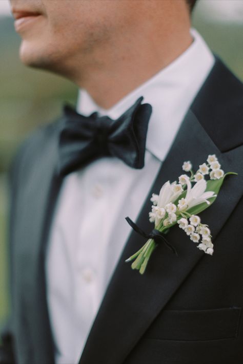 Lily Of The Valley Bridal Bouquet, Lily Of The Valley Bouquet, Groomsmen Boutonniere, Lily Wedding, Vogue Wedding, Portugal Wedding, Groom Boutonniere, Just Us, Boutonniere Wedding