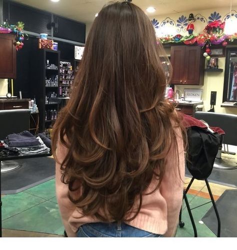 Long Hair With Face Frame And Layers, Straight Hair To Layered Hair, Butterfly Haircut Face Frame, Layers Brunette Long Hair, Round Layers Haircut Long Hair, Long Layer Highlights Hairstyles, Gentle Layers Long Hair, Fun Layers For Long Hair, Pretty Layers For Long Hair