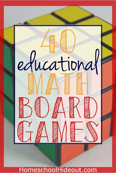 40 of the top educational math board games on the market! Take your #familygamenight to the next level! Games For All Ages, Math Board Games, Math Board, Educational Board Games, Board Games Diy, Printable Board Games, Math Boards, Board Game Design, Homeschool Encouragement