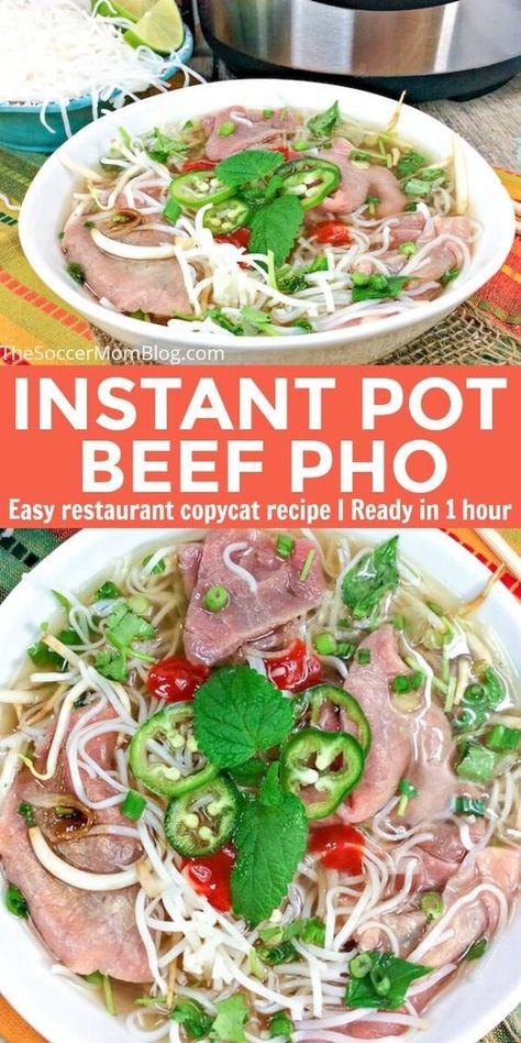 Pho Recipe Easy, Instant Pot Pho Recipe, Beef Pho Recipe, Pho Soup Recipe, Vietnamese Soup, Pho Soup, Pho Recipe, Best Beef Recipes, Potted Beef