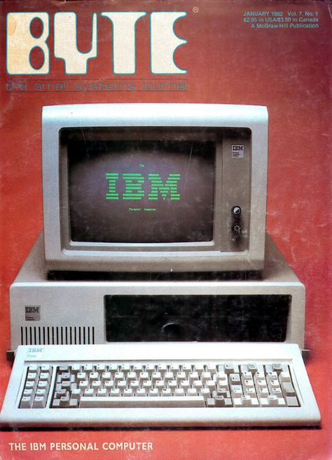 IBM 5150 PC on Byte Magazine Alter Computer, 7 Number, Old Computer, Computer Gadgets, Journal Magazine, Computer History, Old Technology, Vintage Videos, Old Computers