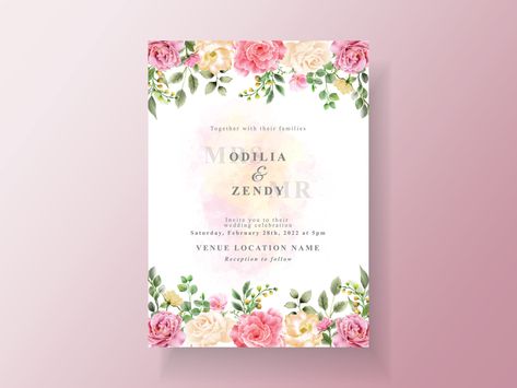 Beautiful pink and yellow flowers wedding invitation card 4777516 Vector Art at Vecteezy Flowers Card Design, Yellow Flowers Wedding, Yellow Wedding Flowers, Pink And Yellow Flowers, Cabinet Remodel, Flower Wedding Invitation, Wedding Invitation Card, Flowers Wedding, Pink And Yellow