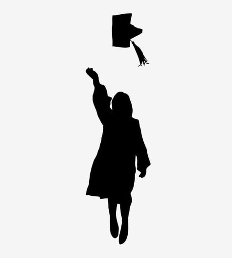 Graduation Sillouhette, Graduate Silhouette, Graduation Silhouette, Graduation Clipart, Person Silhouette, Graduation Memories, Graduation Images, Graduation Art, Silhouette Painting