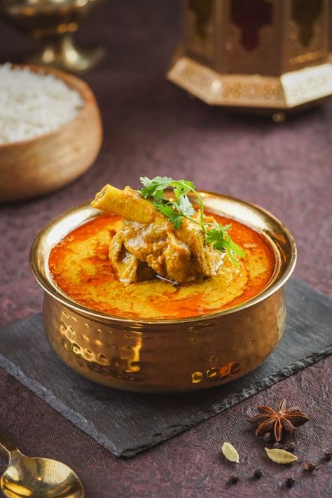 Dal Gosht Curry Mutton Food Photography, Mughlai Food Photography, Indian Restaurant Food Photography, Mutton Curry Photography, Dal Photography, Mughlai Food, Mughlai Cuisine, Organized Bookshelf, Indian Food Menu