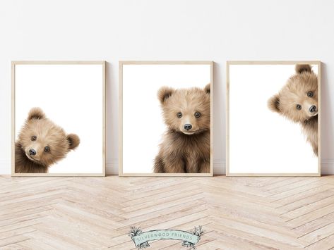 Peeking Bear Nursery Print, Peekaboo Bear Nursery Decor, Neutral Nursery Decor, Baby Bear Nursery Wall Art, Woodland Nursery Digital Prints - Etsy Bears Nursery Theme, Gender Neutral Bear Nursery, Brother Bear Nursery, Bear Themed Nursery Boy Rooms, Baby Bear Nursery Theme, Boy Nursery Bear Theme, Teddy Bear Nursery Theme Gender Neutral, Teddy Bear Theme Nursery, Nursery Bear Theme