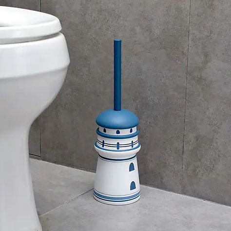 Lighthouse Bathroom Ideas, Nautical Theme Bathroom, Beach Bathroom Design, Lighthouse Bathroom, Seaside Bathroom, Nautical Accessories, Nautical Bathroom Decor, Beachy Room, Beach Theme Bathroom