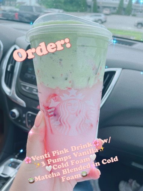 Starbucks Drinks Pink Drink Matcha, Pink Drink With Matcha, Starbucks Strawberry Matcha Drinks, Strawberry Matcha Starbucks Order, Strawberry Matcha Latte Starbucks, Strawberry Starbucks Drink Recipe, Matcha Strawberry Drink, Matcha Pink Drink Starbucks, Starbucks Drinks With Matcha