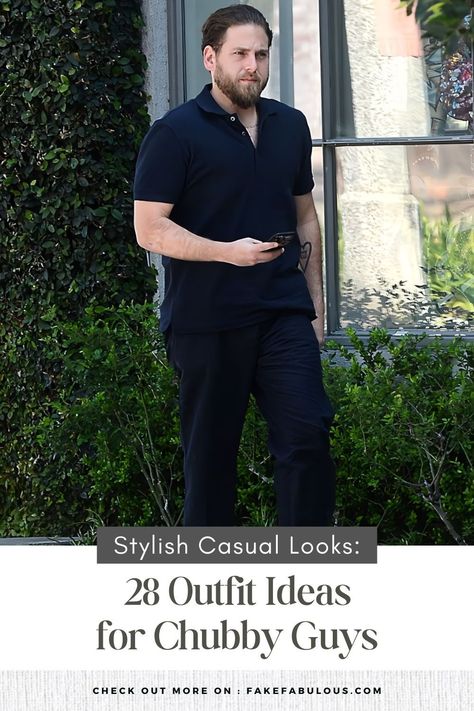 Embrace your curves with confidence using our 28 casual outfit ideas tailored for chubby guys. Discover how to select pieces that flatter your body type, blending comfort with style for everyday wear.  #PlusSizeMensFashion #ChubbyGuysStyle #CasualOutfitsMen #BigMensFashion #StylishPlussizeMen #ComfortableMenswear #FashionForChubbyGuys #SizeInclusiveStyle #CurvyMenFashion #BodyPositiveMenswear How To Dress My Boyfriend, Casual Outfits For Men Over 50, Stocky Men Fashion Outfits, Casual Outfits For Big Men, Dad Bod Outfits, Styles For Big Men, Outfits For Heavy Men, Chubby Men Outfits, Dad Bod Fashion