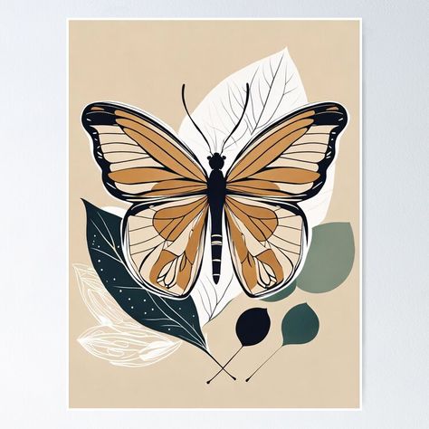 Minimalist Butterfly, Butterfly Inspiration, Butterfly Poster, Boho Minimalist, Art Poster Design, Butterfly Art, Art Poster, Lovers Art, Sale Poster