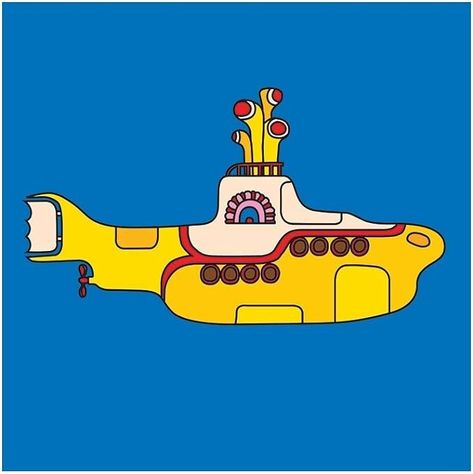 Amazon.com: The Beatles (Yellow Submarine Bold Album Cover Canvas Print, Multi-Colour, 40 x 40 cm: Posters & Prints The Beatles Poster, The Beatles Art, Beatles Aesthetic, Yellow Submarine Beatles, Yellow Submarine Drawing, Beatles Yellow Submarine, The Beatles Yellow Submarine, George Harrison Yellow Submarine, Submarine Drawing