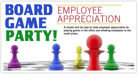 Board Game-Themed Employee Appreciation Associate Appreciation, Employee Appreciation Party, Employee Appreciation Ideas, Hr Ideas, High Funny, Board Game Themes, Customer Service Week, Employee Motivation, Hr Manager