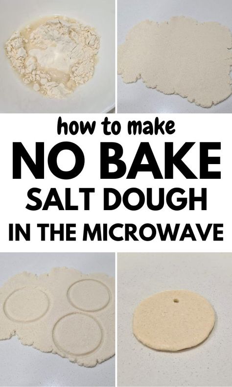 No Bake Salt Dough Recipe, Diy Salt Dough Recipe, Salt Dough Projects, Make Salt Dough, How To Make Salt Dough, Sand Dough, Salt Dough Christmas Ornaments, Salt Dough Crafts, Salt Dough Recipe