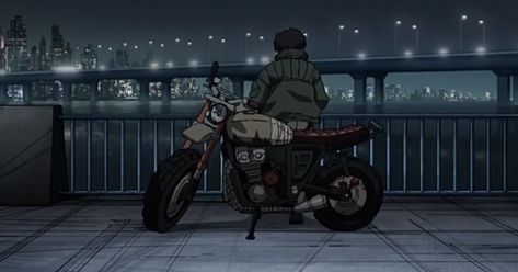 Anime Motorcycle Aesthetic Wallpaper, Bike Animation Wallpaper, Anime Motorcycle Wallpaper, Anime Cars Aesthetic Wallpaper, Motorcycle Manga Art, Anime Motorcycle, Image Dbz, Motorcycle Aesthetic, Batman Pictures