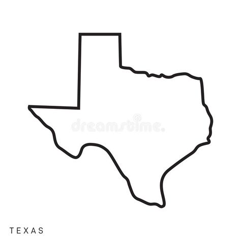 Texas Map Outline Vector Design Template. Editable Stroke stock illustration Texas State Drawing, Texas Outline Tattoo, Texas Drawings, Texas Coloring Pages, Outline Of Texas, Texas State Outline, Texas Outline, Texas Tattoos, Filigree Tattoo