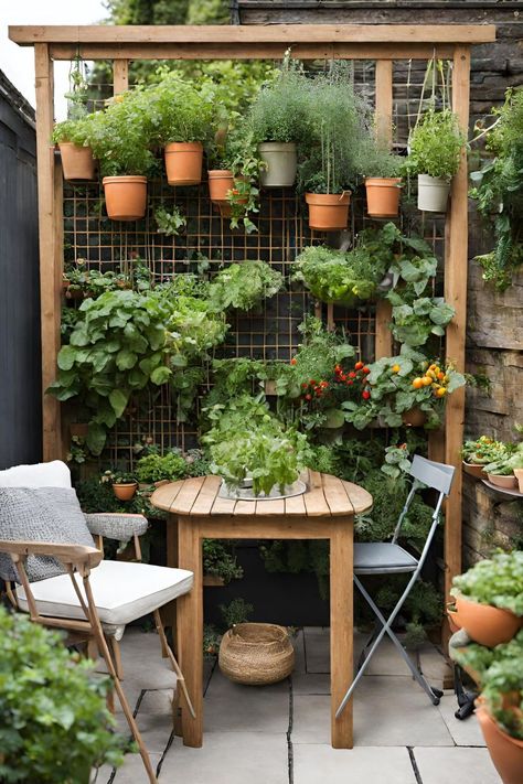 Apartment Patio Fire Pit Ideas, Small Garden In Apartment, Flowers On Terrace, Professional Garden Design, Small Shaded Garden Ideas, Garden Rental Ideas, Plants Outside Front Door Apartment, Small Potted Garden, Potting Area Ideas Spaces