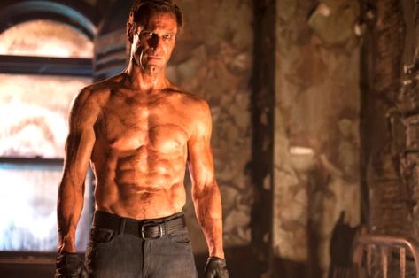 Aaron Eckhart loses the fat, cigars for ‘I, Frankenstein’ Frankenstein Makeup, Frankenstein Film, Abs Muscles, I Frankenstein, Shirtless Actors, Avatar Film, Aaron Eckhart, Transformers Film, Abigail Breslin