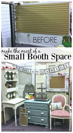 Decorating A Booth Space, Setting Up A Booth At An Antique Store, Consignment Booth Ideas, Small Antique Booth Display Ideas, Repurposed Interior Design, Antique Booth Displays Inspiration, Antique Booth Ideas Staging, Antique Booth Design, Vendor Ideas