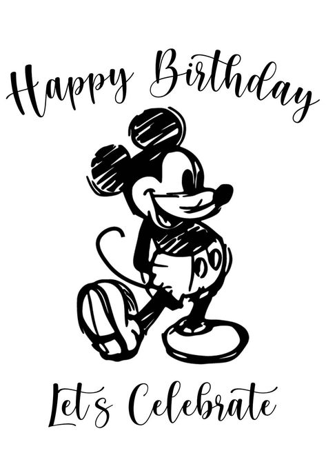 Mickey Mouse Birthday Card, Printable Birthday Cards Free, Mickey Mouse Card, Mickey Mouse Printable, Happy Birthday Mickey Mouse, Mickey Mouse Printables, Printable Birthday Cards, Mickey 1st Birthdays, Mickey Mouse Bday