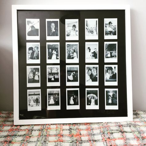 Black and white mini polaroid instax weddding photo frame Polaroid Frame Display, Polaroid Collage Ideas, Polaroid Black And White, Black And White Polaroid, Polaroid Collage, Polaroid Ideas, Tangled Wedding, Polaroid Picture Frame, Polaroid Instax