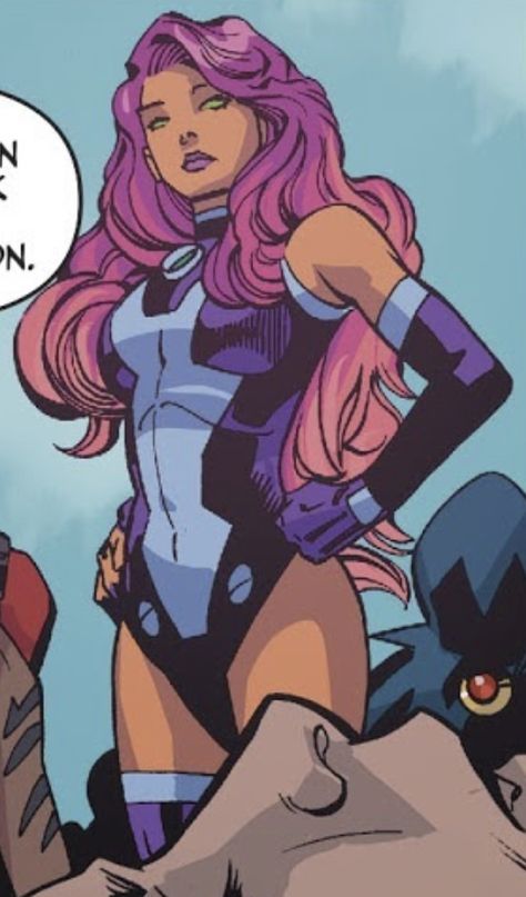 Comic Book Starfire, Super Sons Starfire, Starfire Costume Design, Supergirl Outfit Ideas, Injustice Starfire, Starfire 80s Style, Kori Starfire, Starfire Inspired Outfits, Night Wing And Starfire