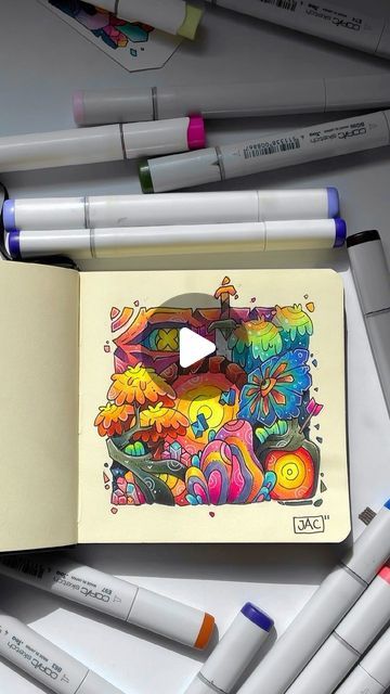 Jack AC Art official on Instagram: "Last video of this week!!🔥❤️. New Sketchbook,New Artwork 🔥❤️👊
.
.
.
.
.
.

.
..
.
.
#DoodleArtistry #MarkerMasters #SketchMagic #InkScribbles #CreativeDoodles #ColorfulCreations #IllustrationInk #DoodleInspire #MarkerMadness #ArtisticLines #VibrantSketches #PenAndInkJoy #DrawingExpressions #WhimsicalMarkers #AbstractDoodling #ArtisticMarkers #ImaginativeSketches #MarkerCrafting #FreehandDrawing #DoodleDesigns @copic_thailand_official @copic_official @copic_official_us @moleskine" Copic Marker Sketchbook, Copic Artwork, Copic Marker, Ohuhu Markers Art, Copic Marker Abstract Art, Markere Copic, Copic Ciao Markers, Copic Multiliner, Ohuhu Markers