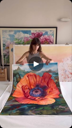 12K views · 2.6K reactions | Sold for a collector from NY 💗 “Poppy flower from Renaissance” watercolor on paper. In my new series of paintings I analyze renaissance paintings through the prism of my giant flower composition. 
From Italy with love 
#watercolor #watercolorflowers #floralpainting #contemporarypainting #aquarelle_cafe #watercolor_daily #watercolours #artcollector #contemporaryrealism #watercolorartist #artiststudio | Janet Pulcho | Richy Mitch & The Coal Miners · Evergreen (feat. Caamp) Janet Pulcho, Cafe Watercolor, Flower Composition, Love Watercolor, Series Of Paintings, Coal Miners, Giant Flowers, Watercolor On Paper, Poppy Flower