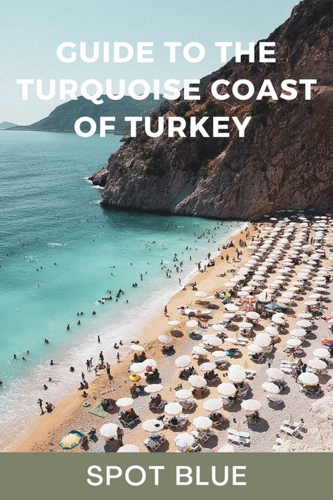 One destination that everyone likes is the turquoise coast of Turkey. Also called the Turkish Riviera, southwest Turkey boasts ancient ruins and historicalsites, sleepy villages, beautiful bays, and many beaches, making the region an ideal destination for anyone investing in homes abroad. The trend started roughly twenty years ago, and since then, many foreigners have also moved to enjoy the delights of regions. Beaches In Turkey, Turkish Riviera, Beach Turkey, Turkey Historical Places, Turquoise Coast Turkey, Turkey Country, Sirince Village Turkey, Sunken City, Ancient Tomb