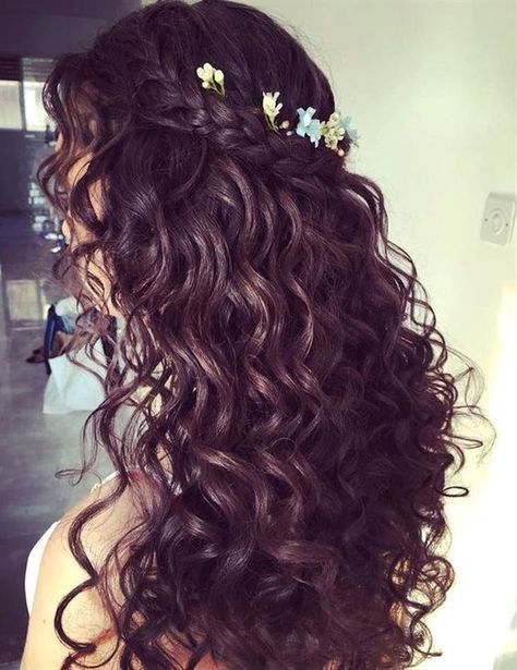 Curly Homecoming Hairstyles, Curly Bridal Hair, Blonde Wedding Hair, Ariel Hair, Blonde Tips, Curly Wedding Hair, Bridal Hair Inspiration, Quinceanera Hairstyles, Curls For Long Hair